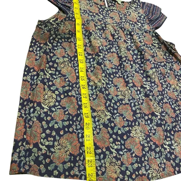 Madewell Women’s Story Top in Fan Floral Mix Size 6 Peasant Blouse Bohemian - Picture 10 of 14